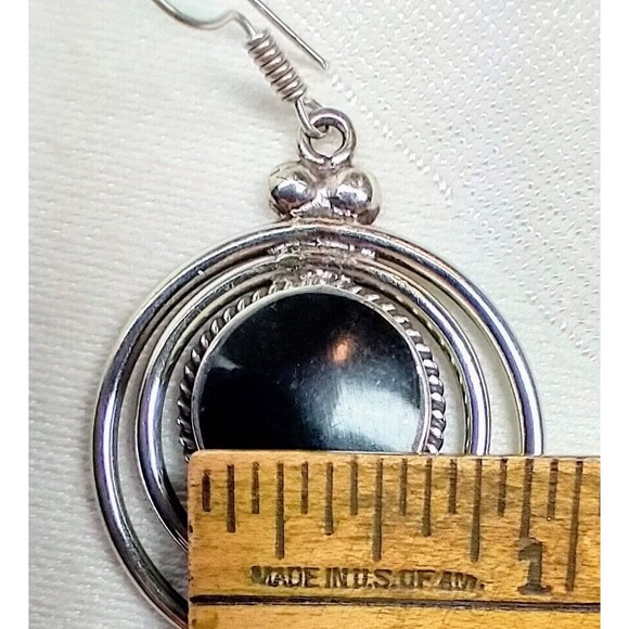 Onyx Tibetan Earrings & Sara Cov. Adjustable Ring - Picture 5 of 13